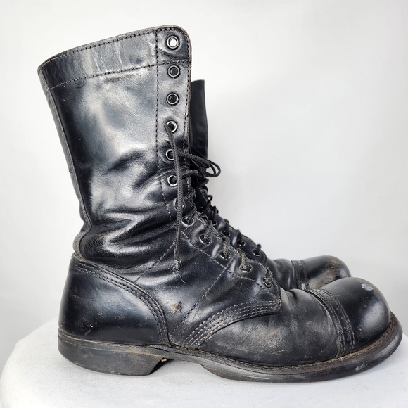 Vintage Corcoran Mens Boots Lace Up Combat Black Leather Punk Grunge Rock Bike 7 main image 6